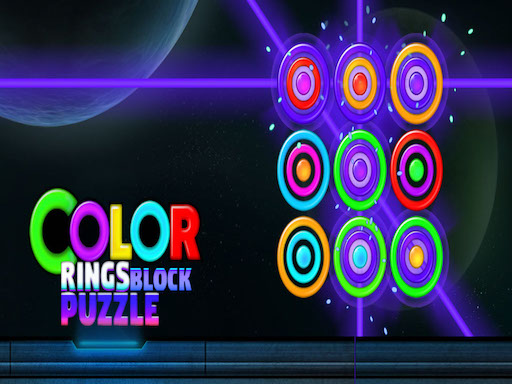 Juego de rompecabezas de bloques de anillos de colores