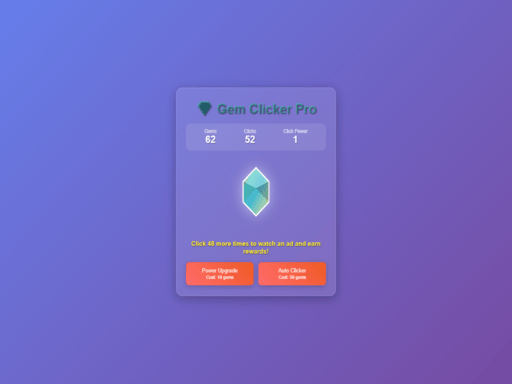 Juego Gem Clicker Pro