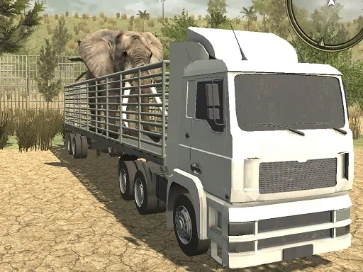 Juego de transporte de animales en camión todoterreno imagen de portada