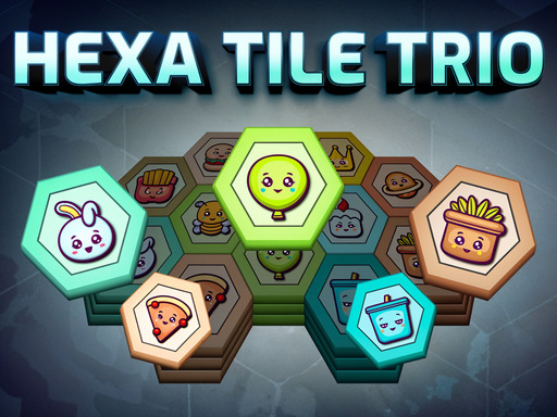 Juego de trío de fichas hexagonales