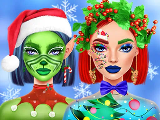 Juego de maquillaje navideño de Ellie