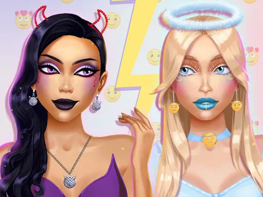 Juego de maquillaje con emojis
