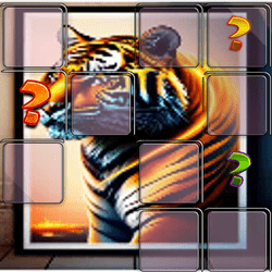 Juego de memoria de animales tigre
