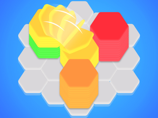 Juego de clasificación de pilas hexagonales
