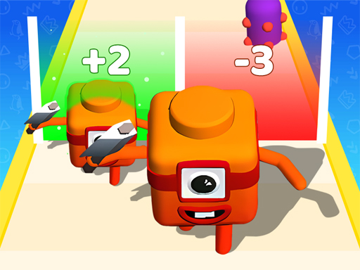 Juego de carrera en 3D: Fusionar cubos de números
