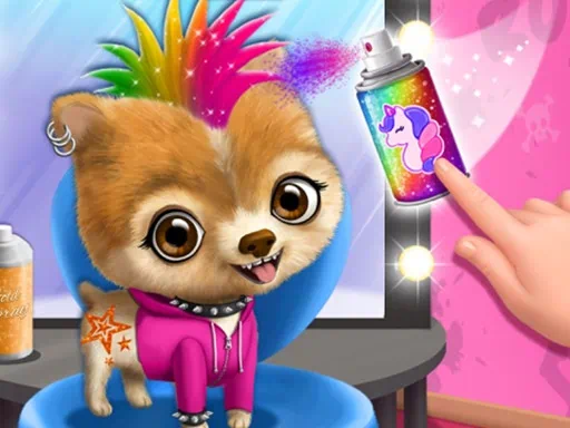 Juego de peluquería de animales Rock Star