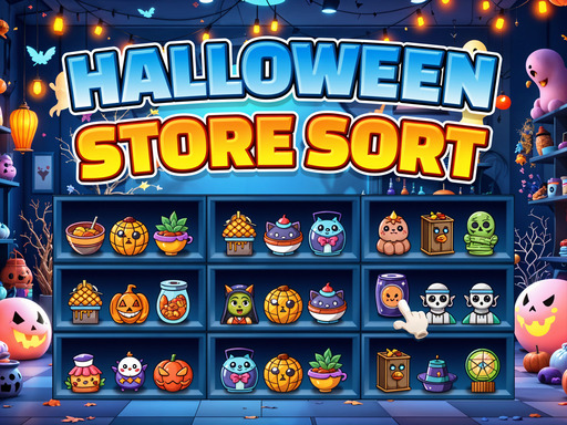 Juego de ordenar tiendas de Halloween