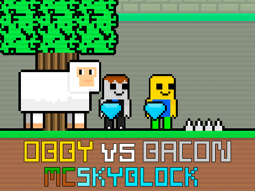 Juego de Obby contra Bacon Mcskyblock