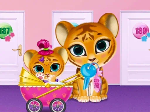 Juego de hotel para mascotas para niños