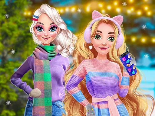 Juego de estética invernal para chicas suaves