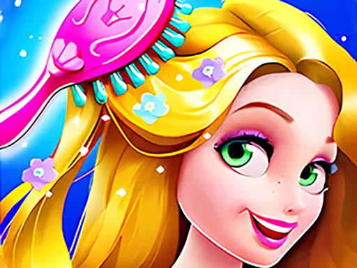 Juego de salón de princesas de pelo largo