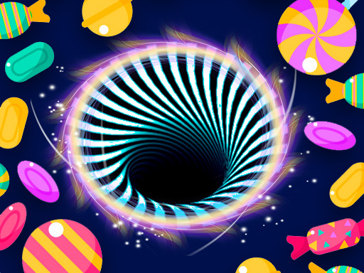 Juego de agujeros circulares de caramelos de colores