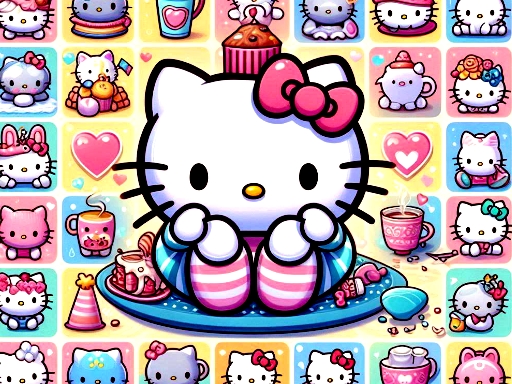 Juego de memoria del gatito lindo