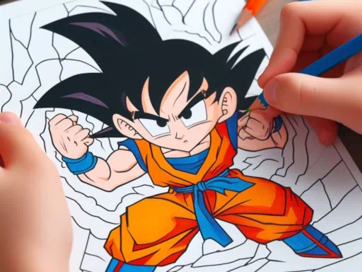 Juego de libro para colorear de anime