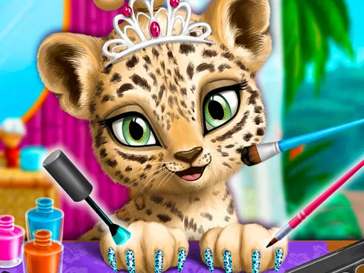 Juego de peluquería de animales de la jungla